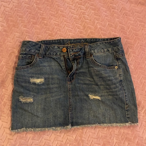 American Eagle Outfitters Dresses & Skirts - American Eagle Outfitters Distressed Denim Mini Skirt